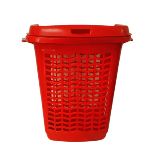 Cesto De Ropa Rectangular De Plástico Munay Rojo - Promart